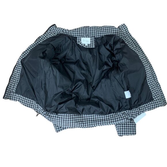 Houndstooth Lightweight Puffer Jacket w/ Drawstring Hem Vimyig Womens Size S NWT - Picture 8 of 10